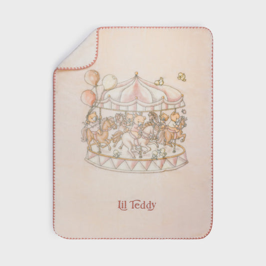 Lil Teddy Merry Go Snuggle Blanket