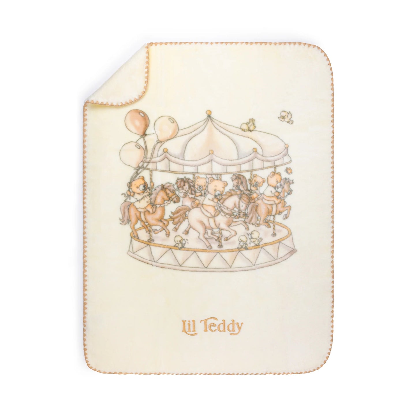 Lil Teddy Merry Go Snuggle Blanket