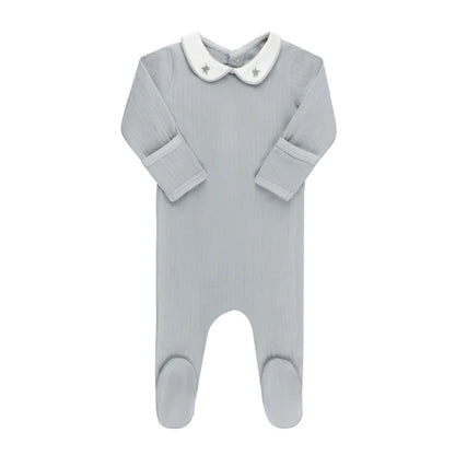 Ely's & Co. Wide Rib Wild Rib Rosebud Footie Set