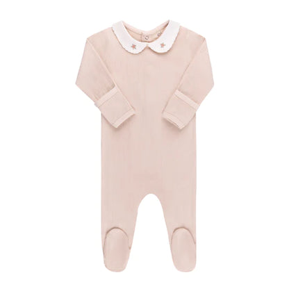 Ely's & Co. Wide Rib Wild Rib Rosebud Footie Set