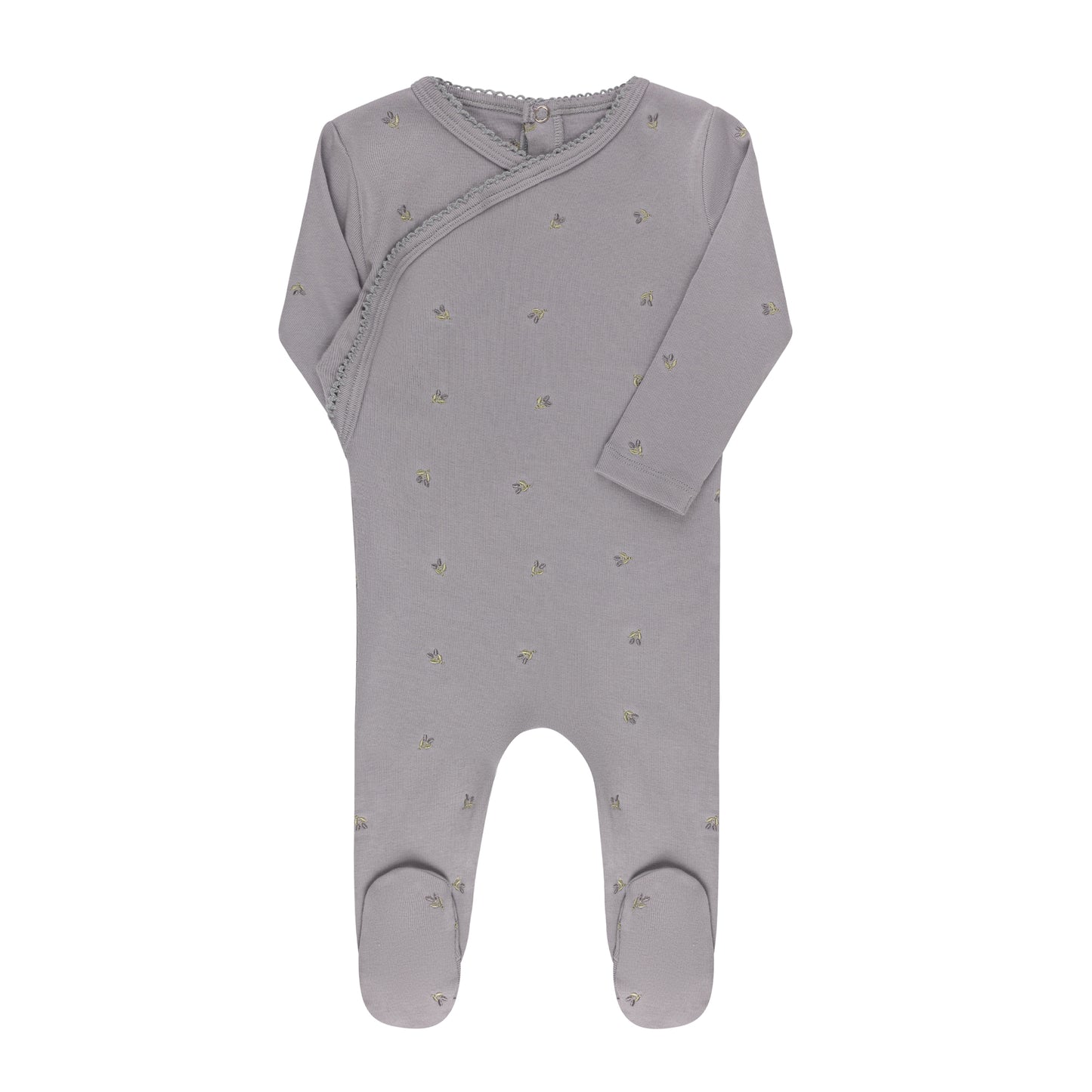 Ely's & Co. Embroidered Tulip/Berry Footie