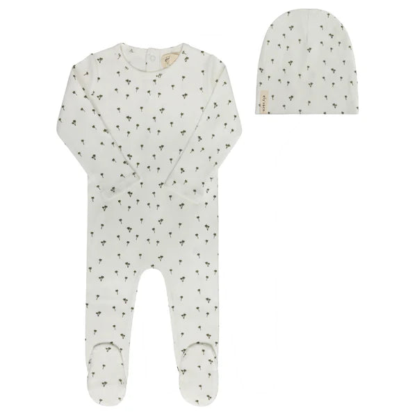 Ely's & Co. Ribbed Printed Palm Footie Set