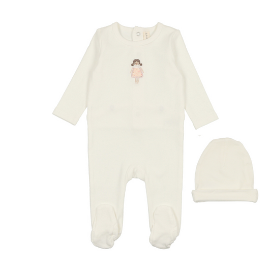 Lilette Embroidered Footie Set
