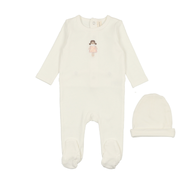 Lilette Embroidered Footie Set