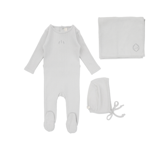 Lilette Striped Pointelle Layette Set