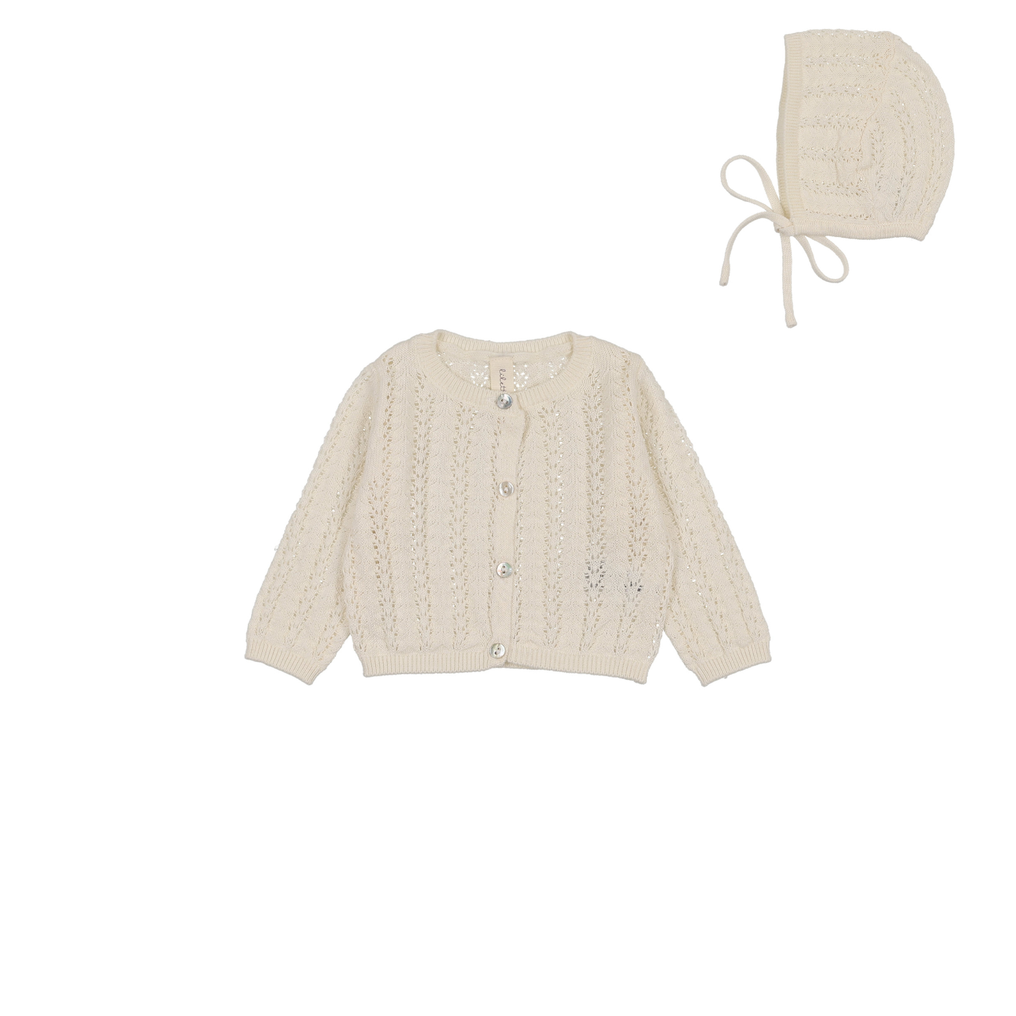 Lilette Crochet Knit Shrug + Bonnet