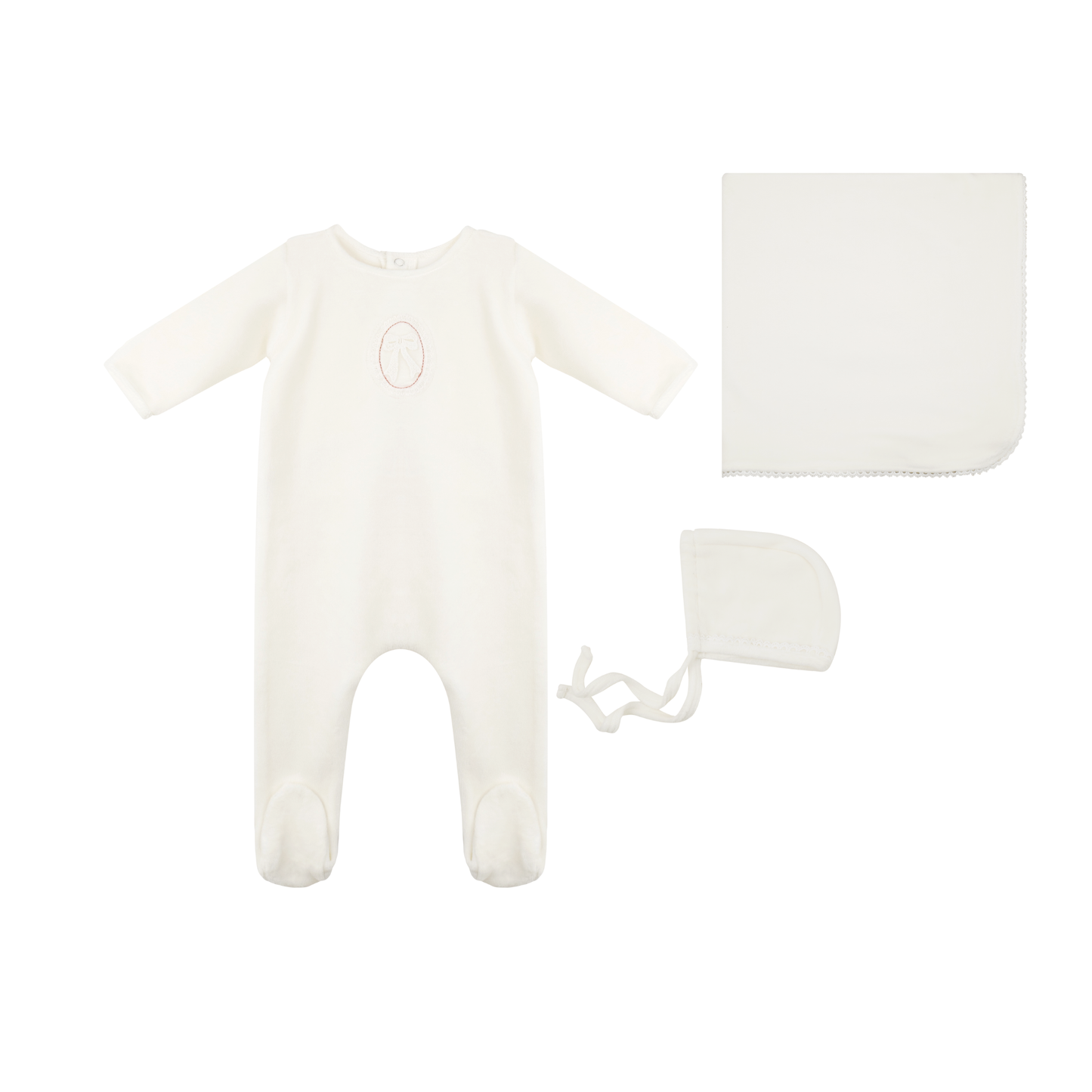 Tricot Bebe Lace Applique Layette Set