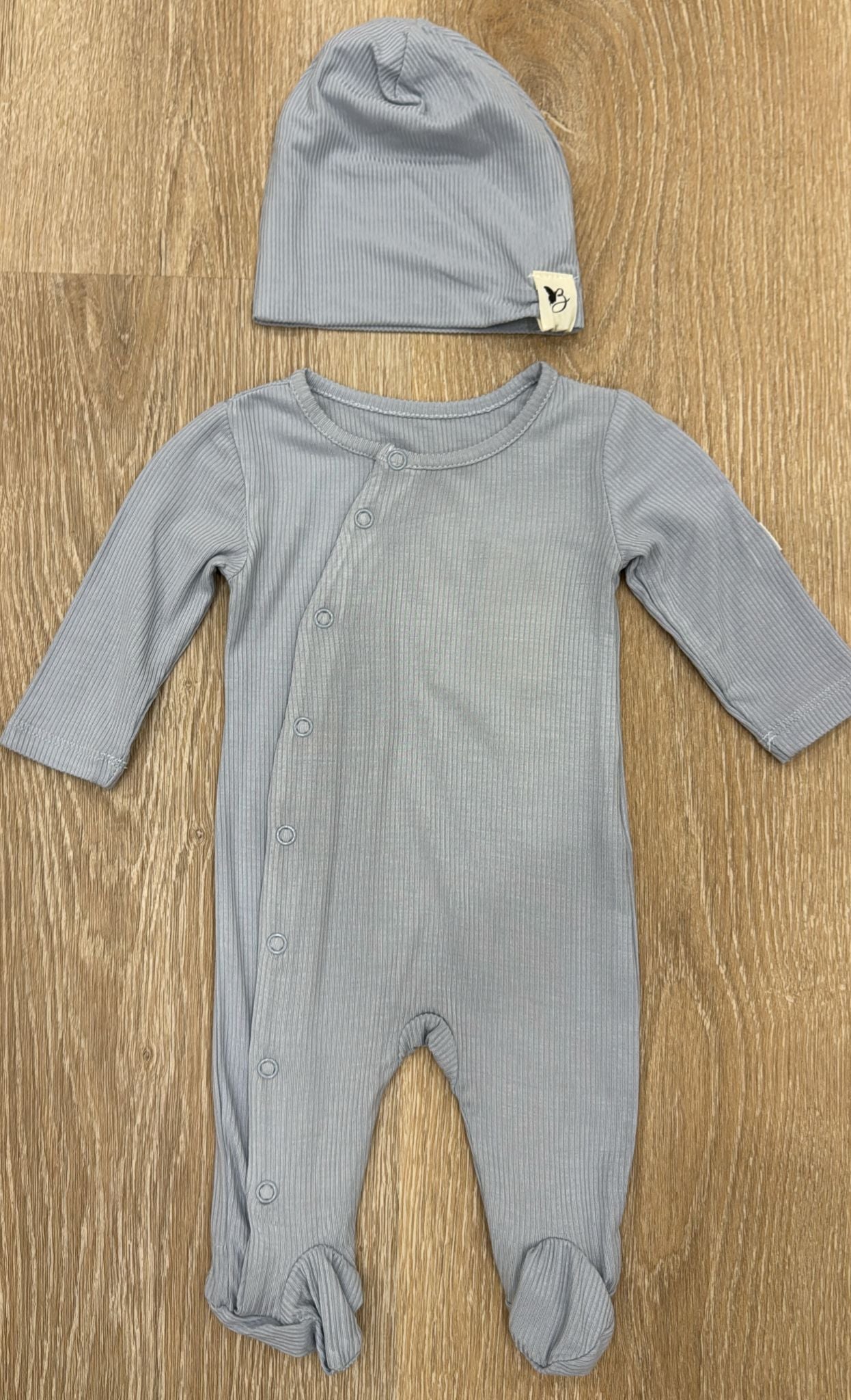 Bebe Bella Rib Footie and Beanie