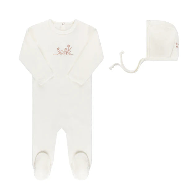 Velour Hot Air Balloon & Flower Footie Set