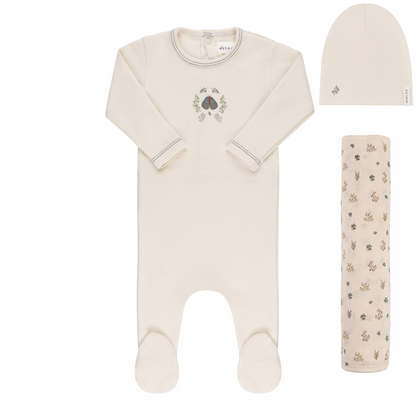 Ely's & Co. Garden Floral Center Layette Set
