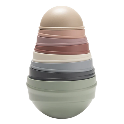 Bibs Wobbly Tower Pastel Rainbow
