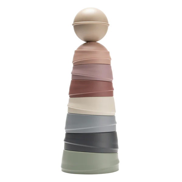 Bibs Wobbly Tower Pastel Rainbow