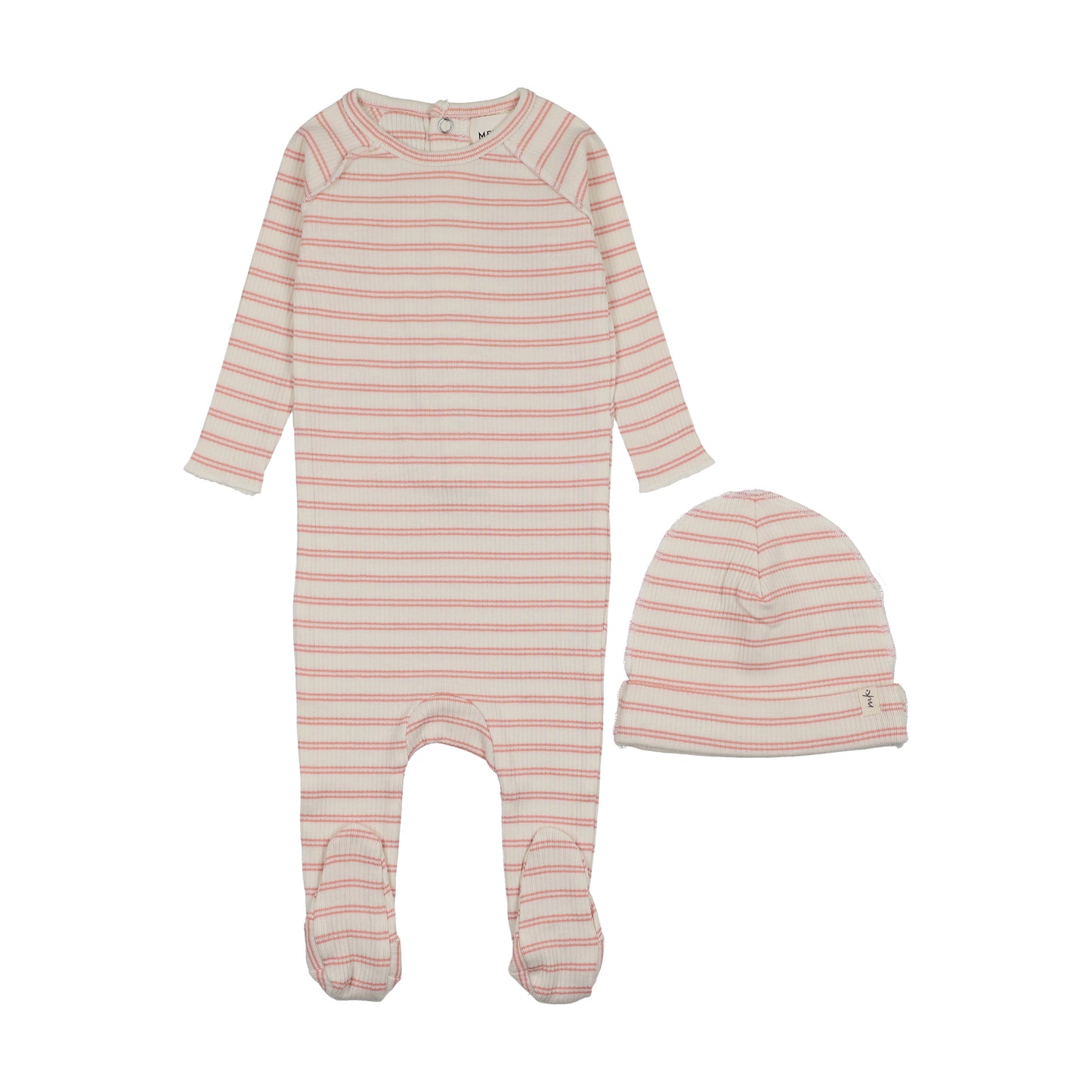 Mema Knits Rib Stripe Footie Set