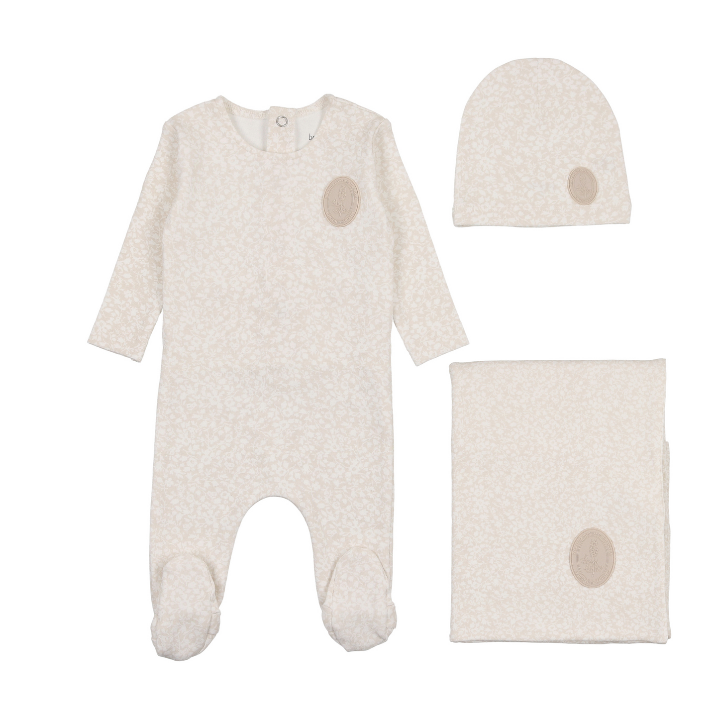 Bee and Dee Floral Crest Layette Set