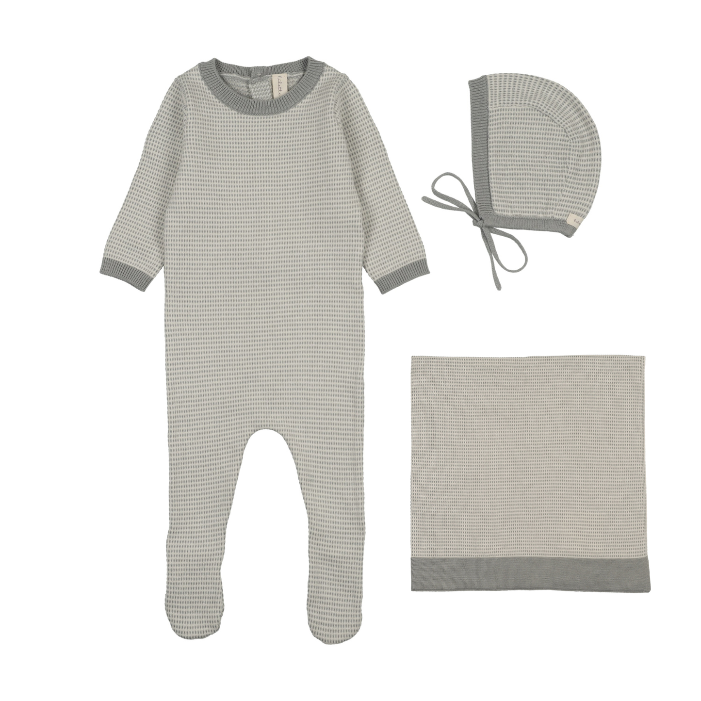 Lilette Two Tone Knit Layette Set