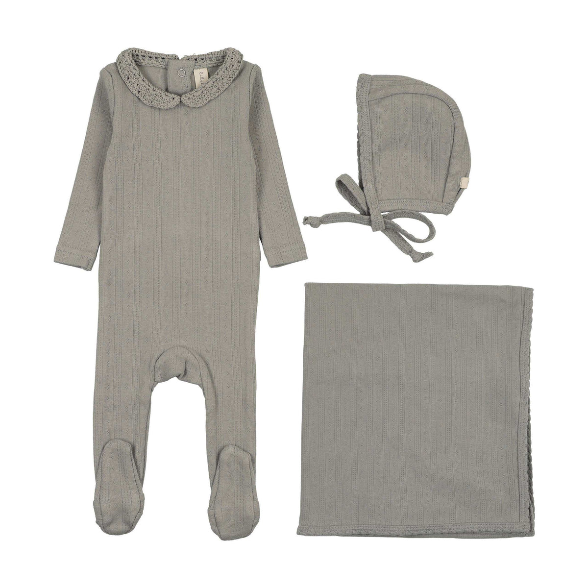 Lilette Crochet Collar Layette Set