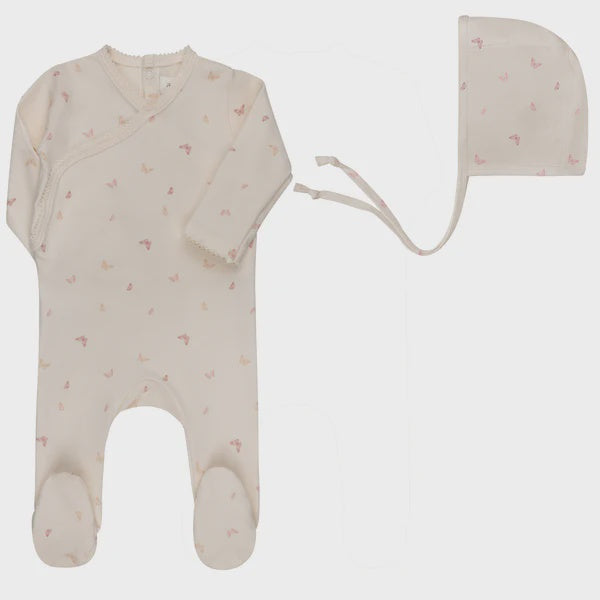 Aurora Jersey Cotton Butterfly/Dragonfly Footie Set