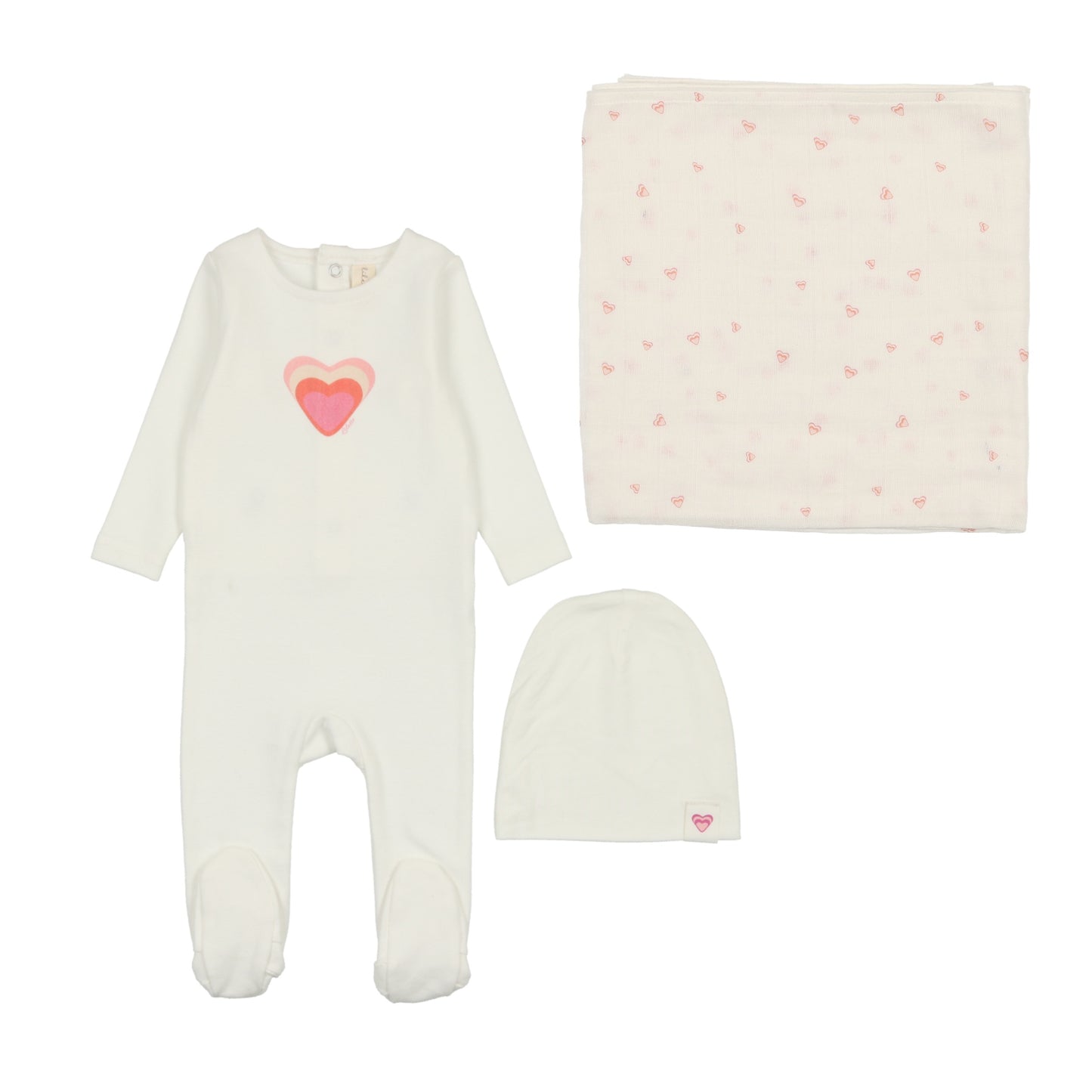 Lilette Big Graphic Heart Layette Set