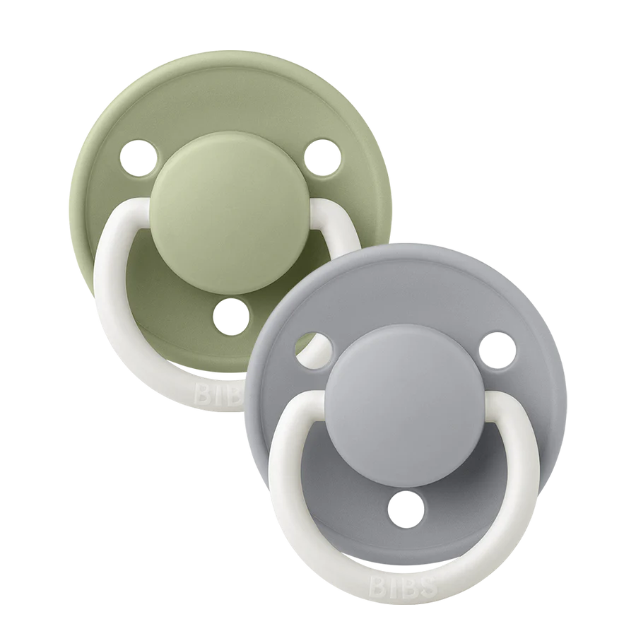 Bibs De Lux Glow Pacifier 2pk Silicone