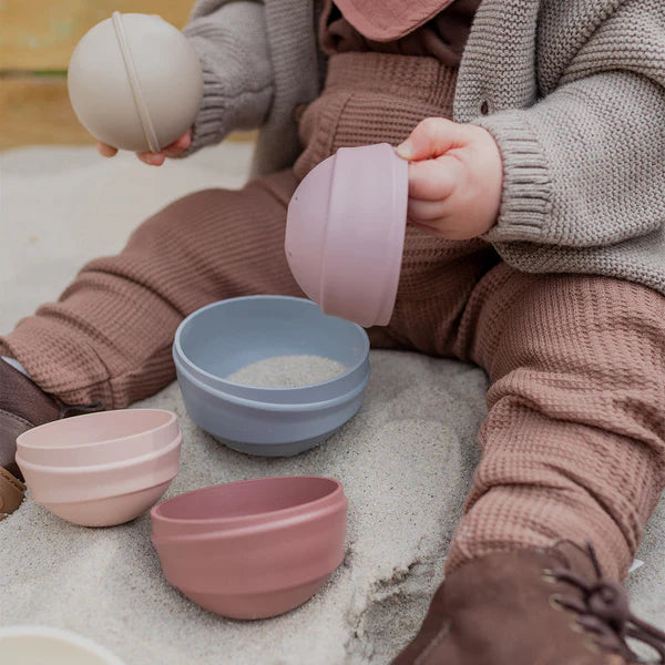 Bibs Wobbly Tower Pastel Rainbow