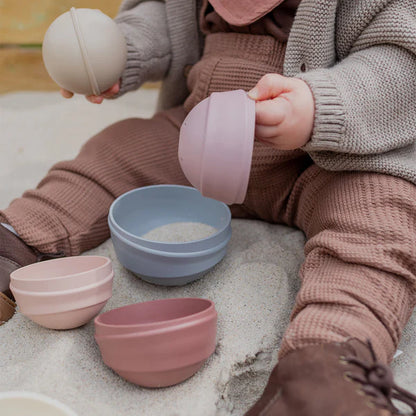 Bibs Wobbly Tower Pastel Rainbow