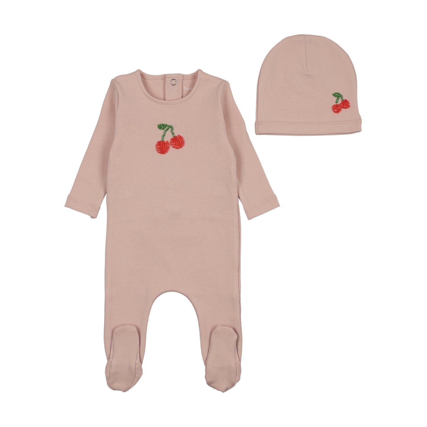 Bee and Dee Bead Applique Footie Set
