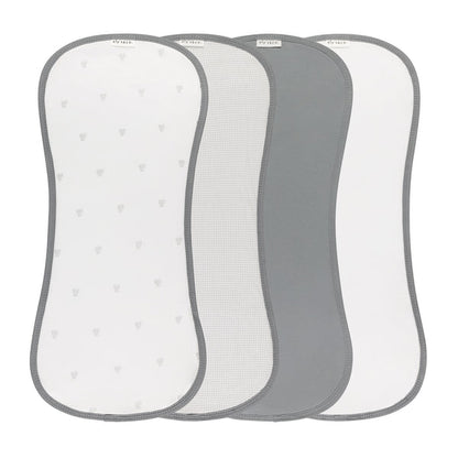 Ely's & Co. 4 Pack Jersey Absorbant Burp Cloths - Gingham Bear Collection