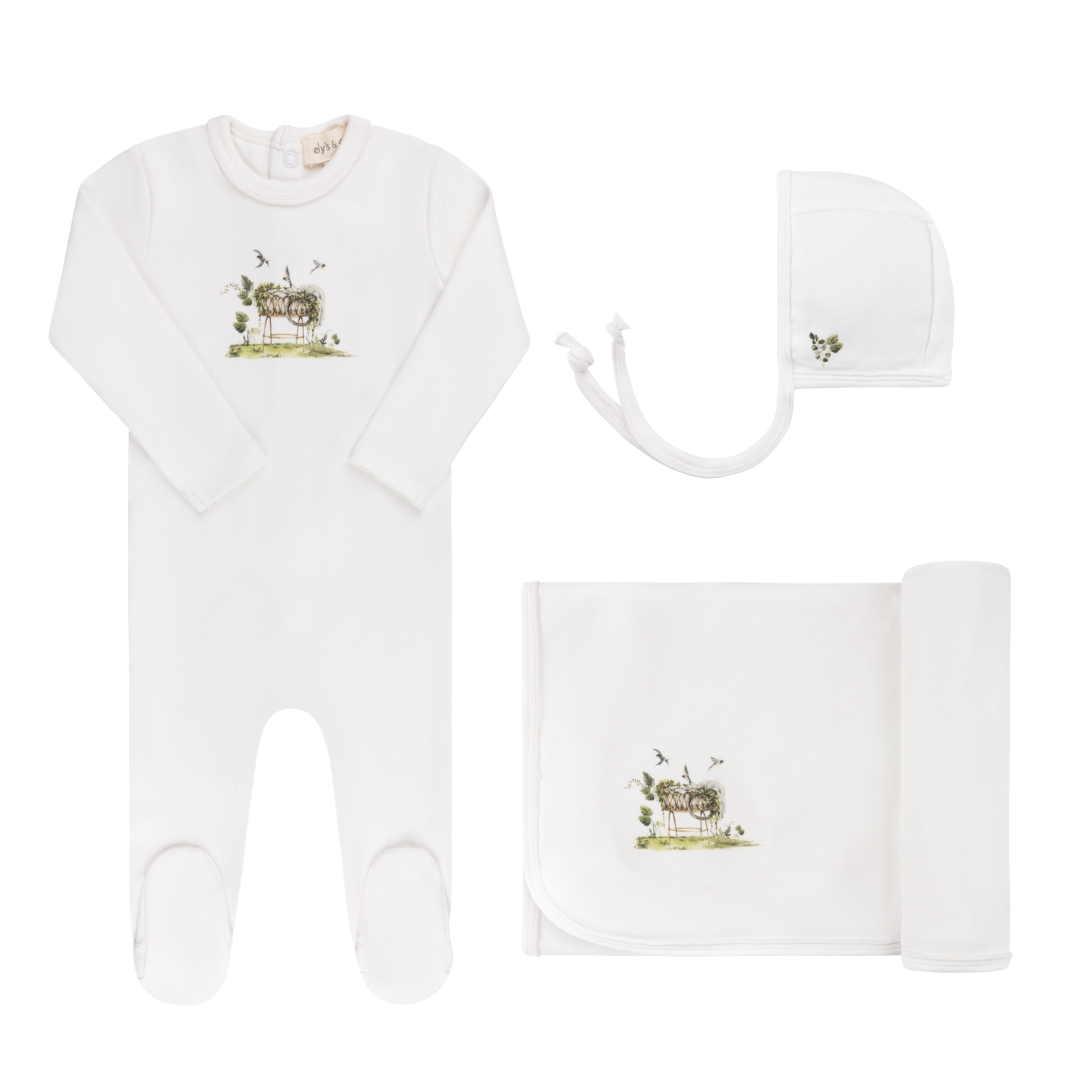 Ely's & Co. Watercolor Cradle Layette Set