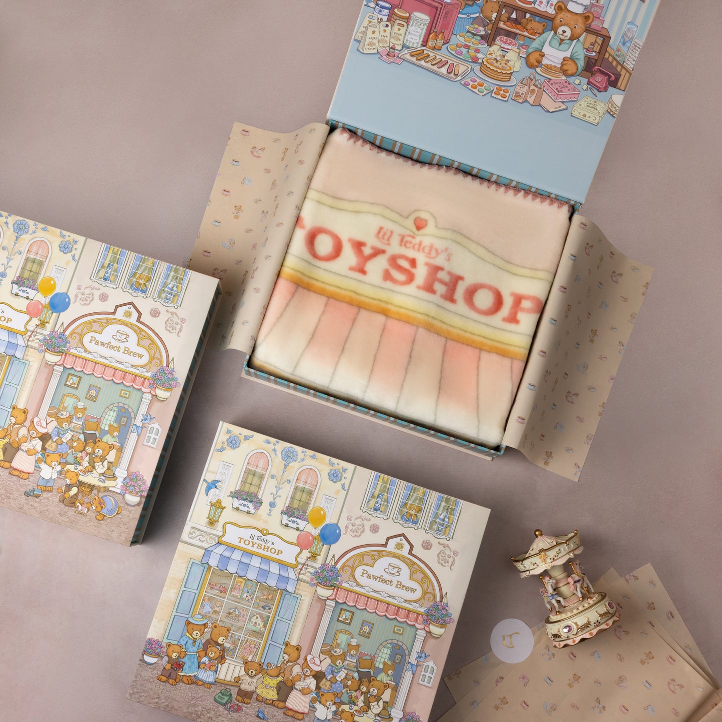 Lil Teddy's Toyshop Blanket 43" x 32"