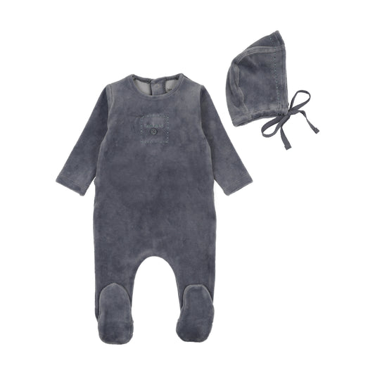 Bee and Dee Cute As A Button Footie Set