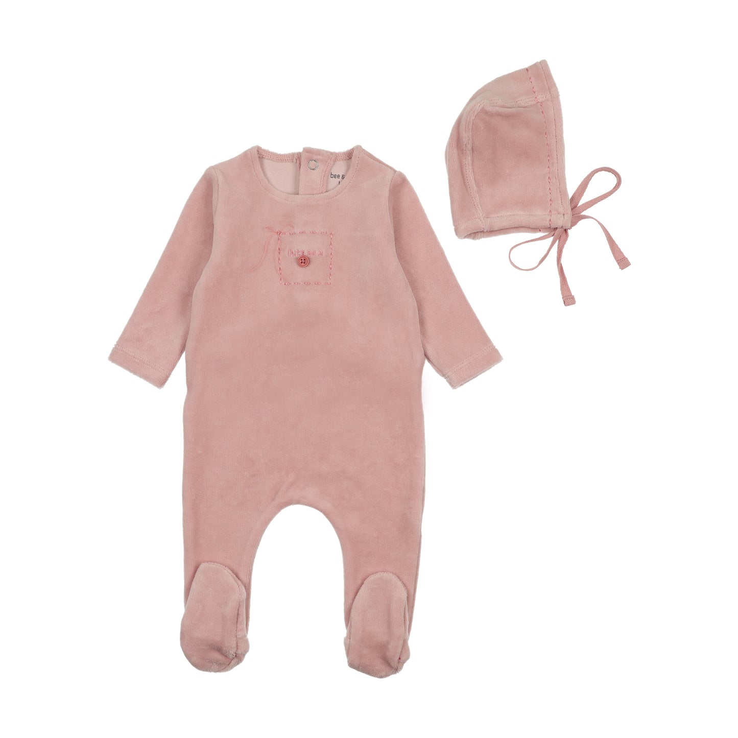 Bee and Dee Cute As A Button Footie Set