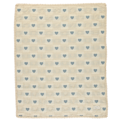 Bebe Organic Heart Patchwork Blanket