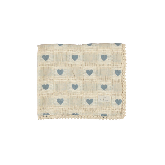Bebe Organic Heart Patchwork Blanket