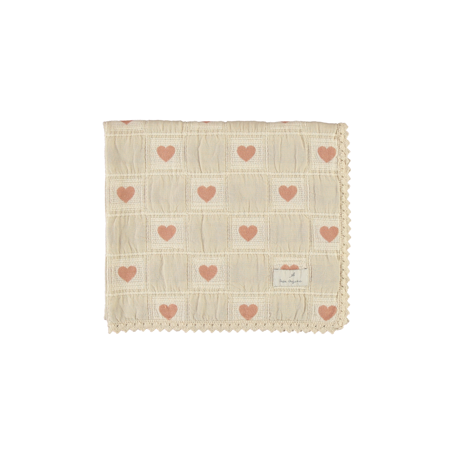 Bebe Organic Heart Patchwork Blanket
