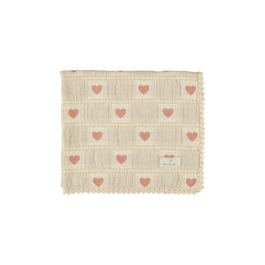 Bebe Organic Heart Patchwork Blanket