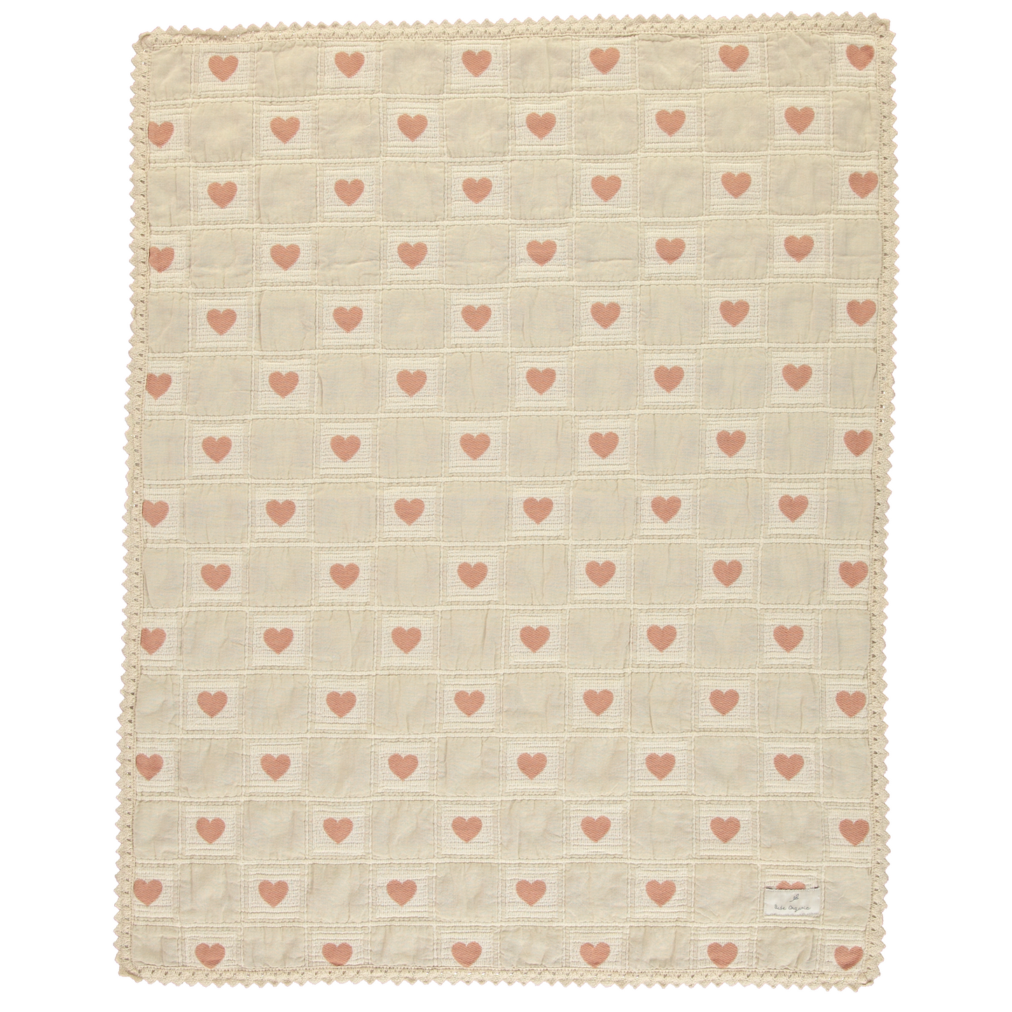 Bebe Organic Heart Patchwork Blanket