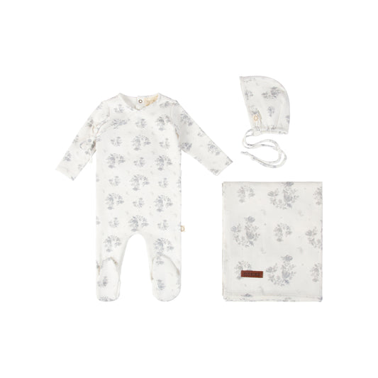 Citrine Tonal Floral Layette Set