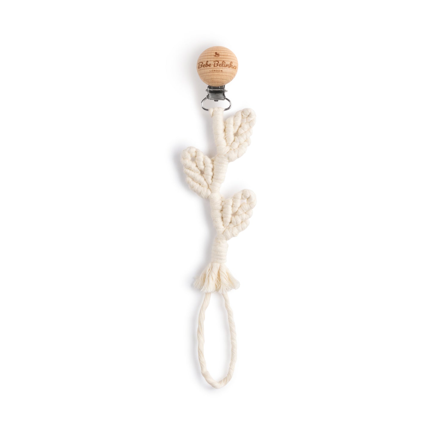 Bebe Belinha Organic Cotton Leaf Pacifier Clip