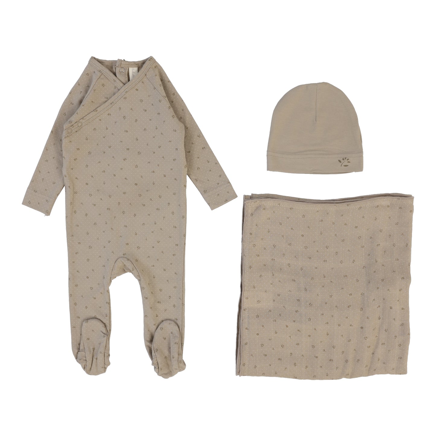 Lilette Printed Wrapover Layette Set Ss25
