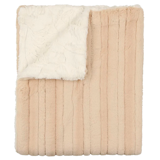 Peluche Lux Fur Paneled Blanket