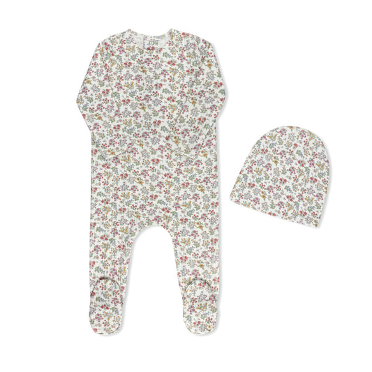 Tricot Bebe Liberty Print Footie Set
