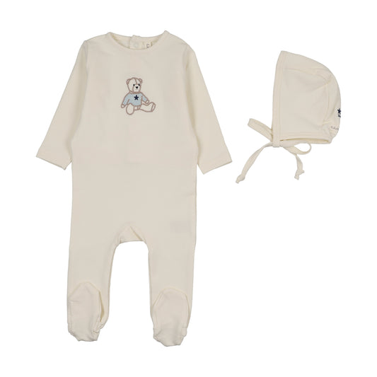Lilette Sweet Bear Footie Set
