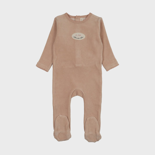Lilette Velour Patch Footie
