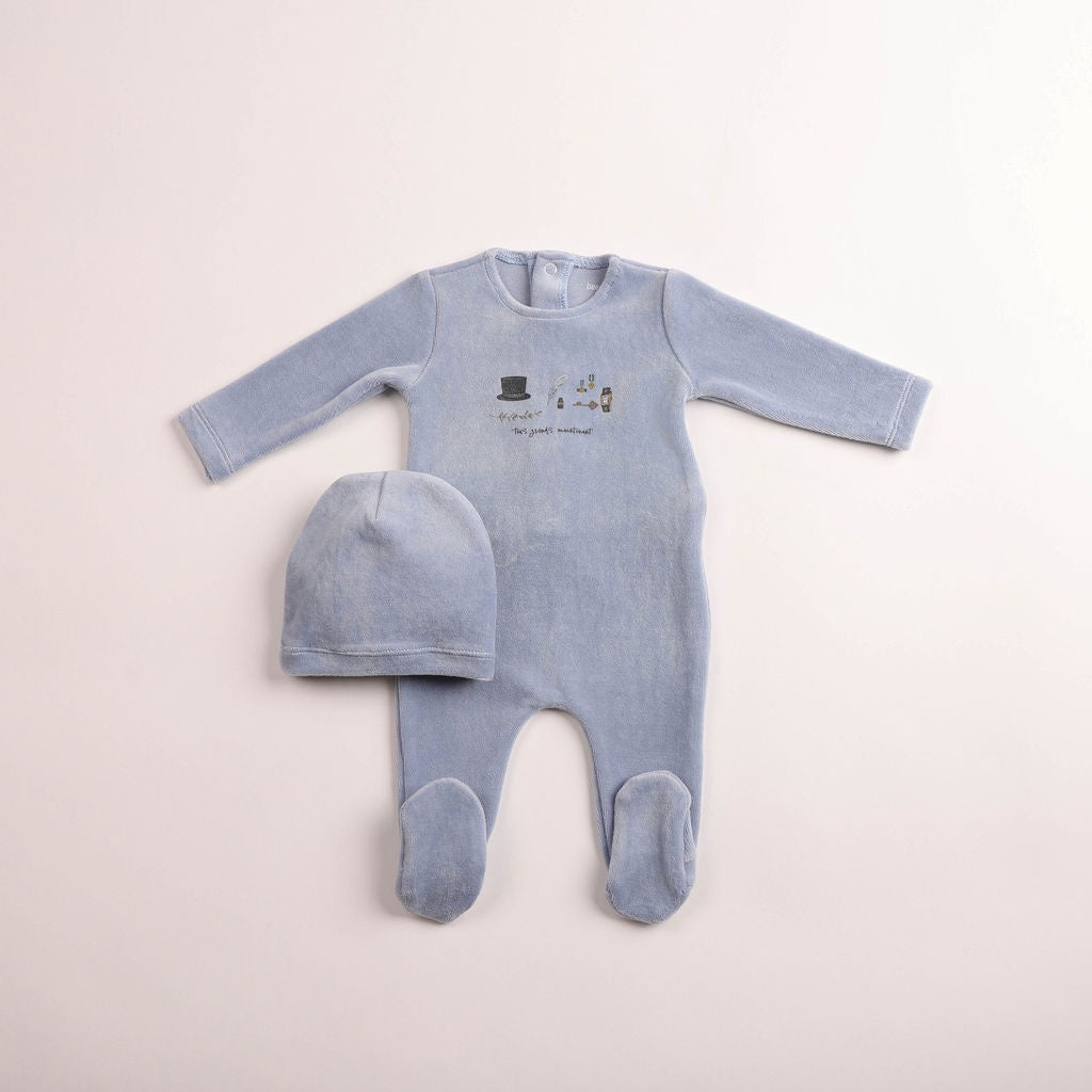 Bee and Dee Paraphernalia Velour Footie Set