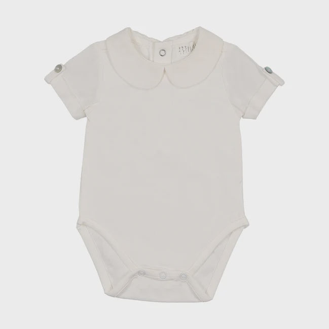 Peluche Onesie with Cotton Rollover Sleeve