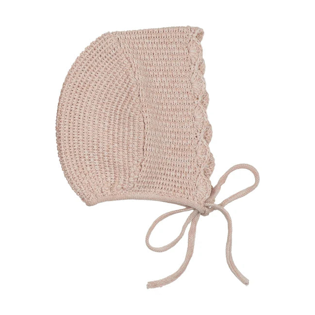 Peluche Scalloped Mélange Bonnet