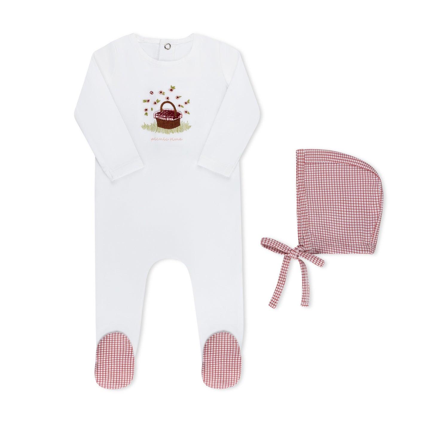 Tricot Bebe Picnic Basket Footie Set