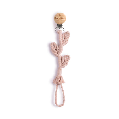 Bebe Belinha Organic Cotton Leaf Pacifier Clip