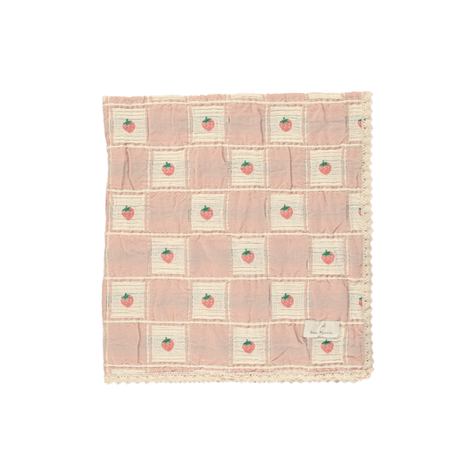 Bebe Organic Strawberry Patchwork Blanket