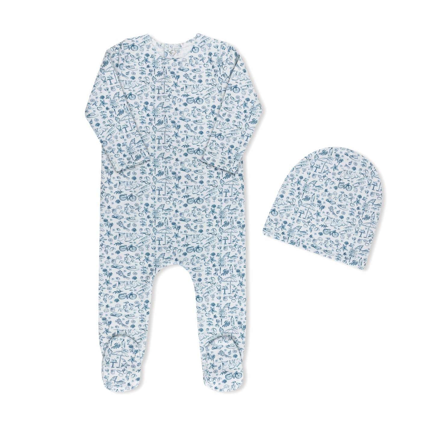 Tricot Bebe Summer Print Footie Set